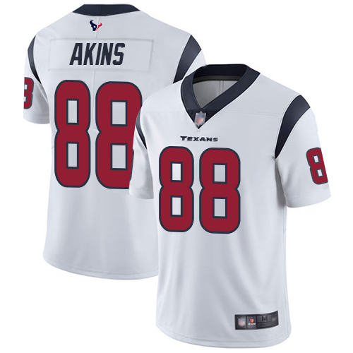 Houston Texans Limited White Men Jordan Akins Road Jersey NFL Football 88 Vapor Untouchable